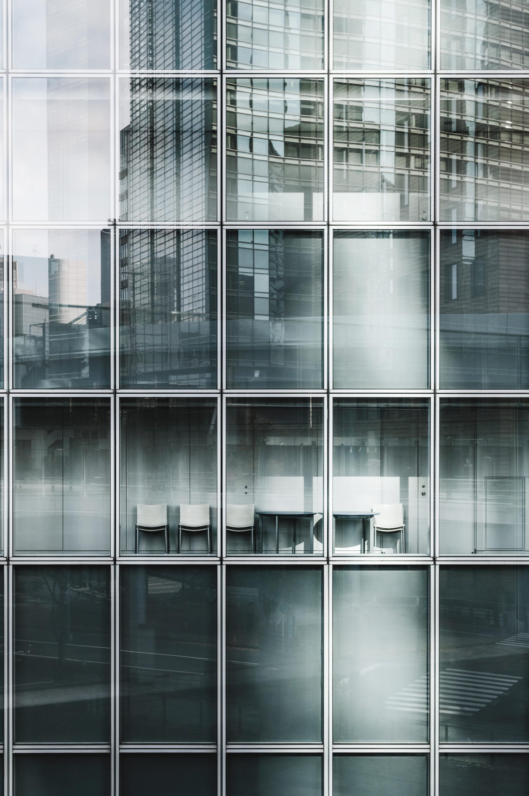 Aluminum-with-glass-facade glass and aluminum